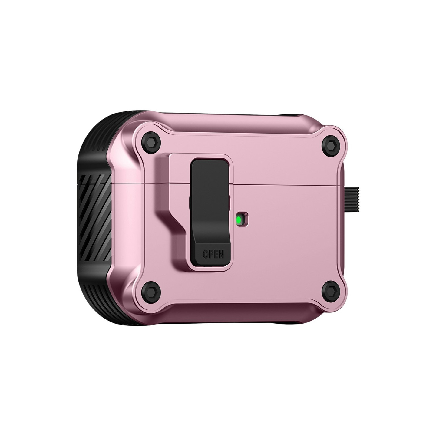 For AirPods Pro 3 Protective Case TPU + PC Shell with Hook / Carabiner - Pink