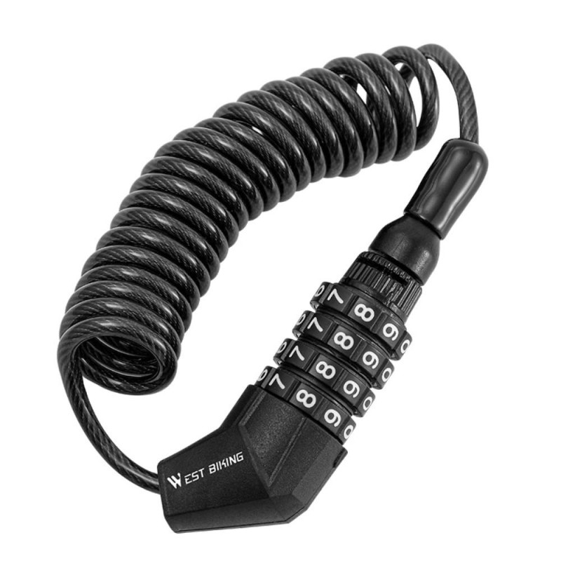 Kannettava kypärälukko 4 - numeroinen salasana Mini varkaudenestopolkupyörän lukko