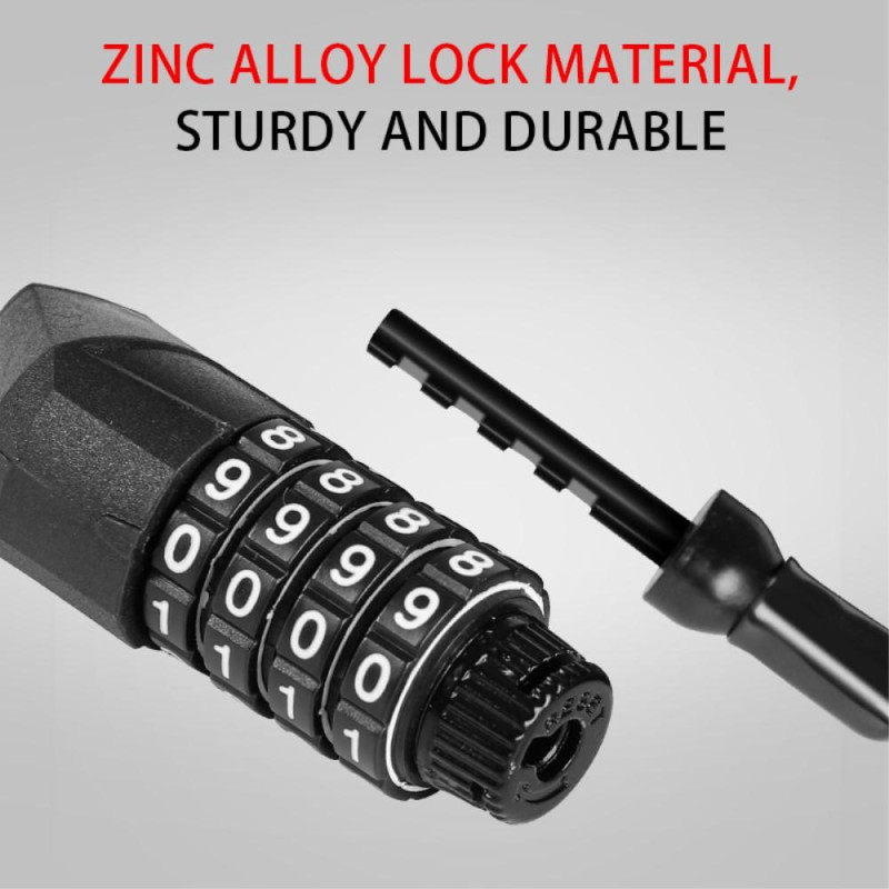 Portable Helmet Lock 4 Digit Password Mini Anti - theft Bicycle Lock