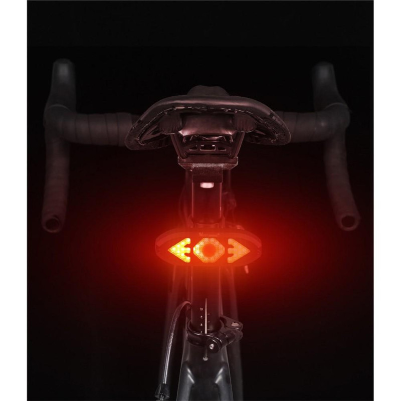 Rechargeable Bike Taillight Rear Lamp Remote Turn Signal Horn