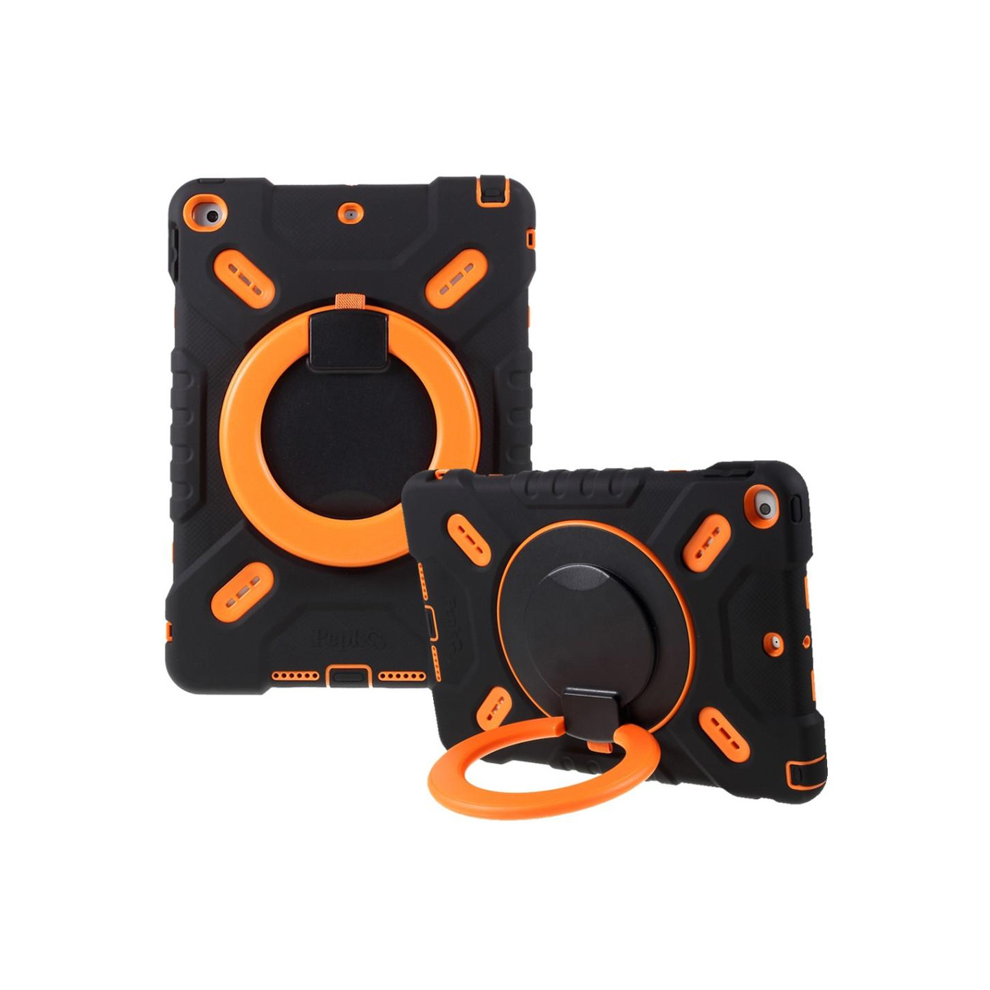 PEPKOO iPad 10.2 2020/2019. Air 10.5 2019. Pro 10.5 2017. Extreme Armor - Black/Orange