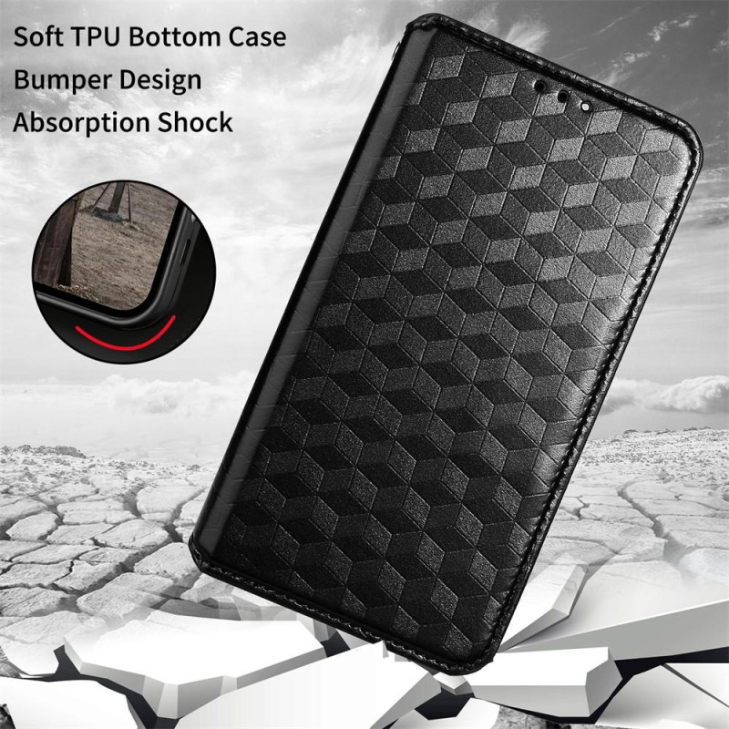 Rhombus Wallet Case for Sony Xperia 1 V - Black