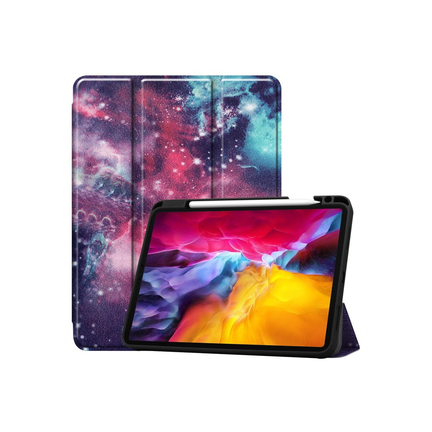 iPad Pro 11 2021 kolminkertainen jalustan tablettikotelon kansi - Avaruus