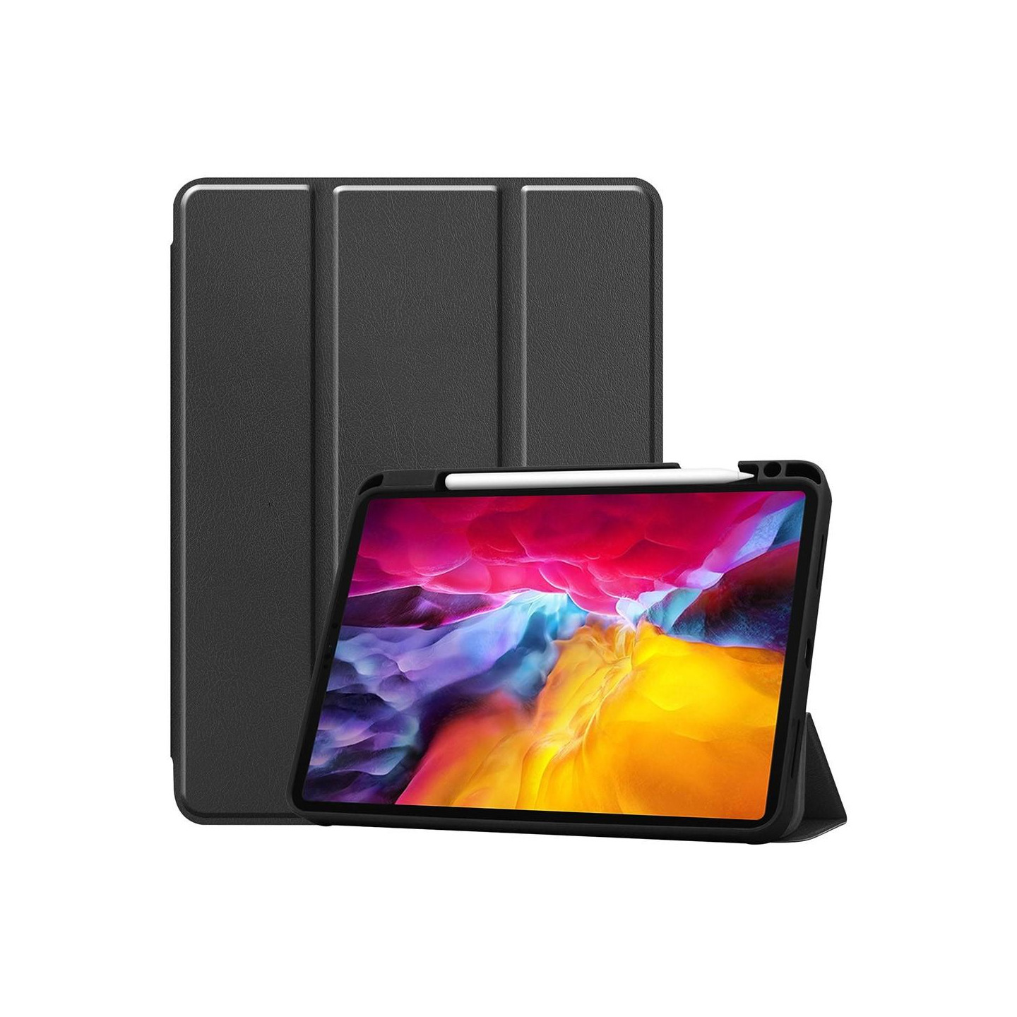 For iPad Pro 11 2021 Tri - fold Stand Tablet Case Cover - Black