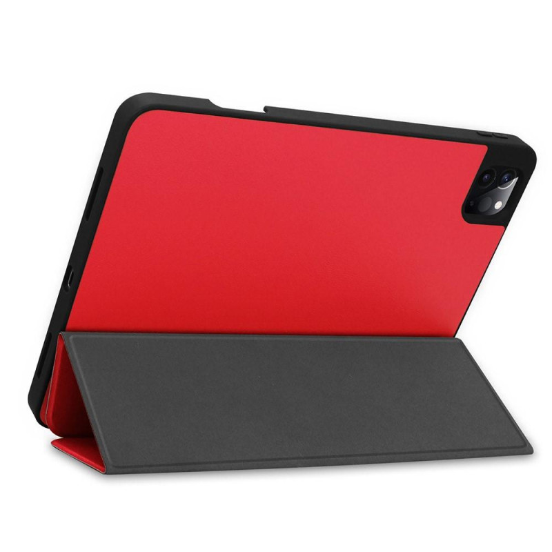 iPad Pro 11 2021 Slim Fit Trifoldbart Deksel - Rød