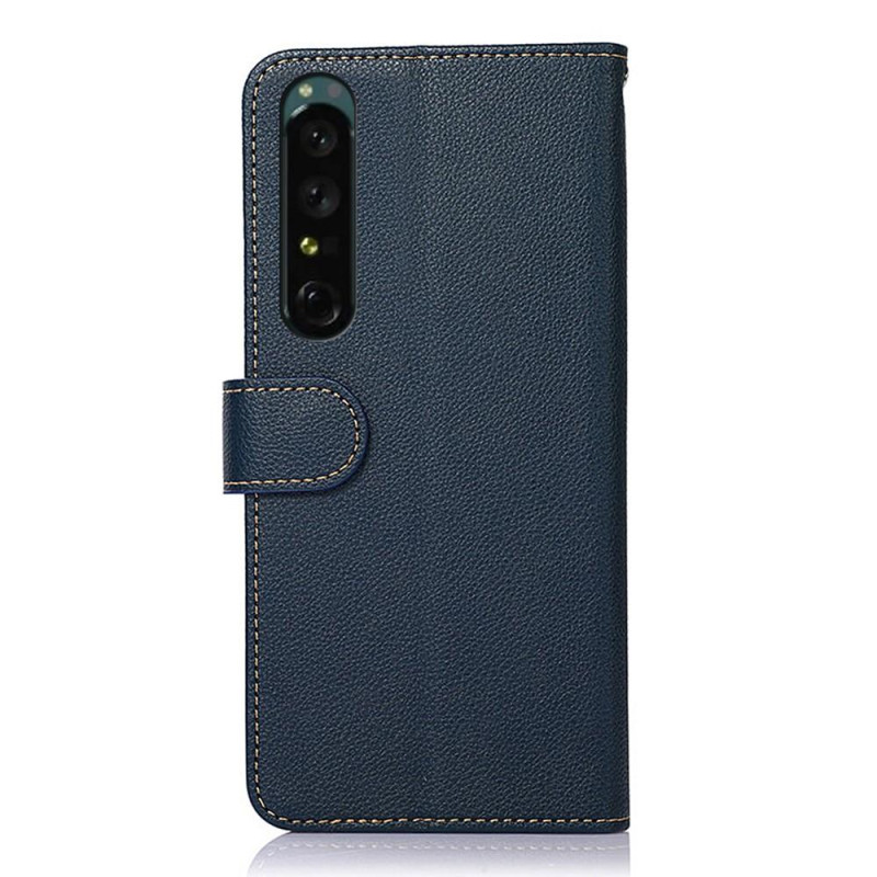 KHAZNEH Phone Cover for Sony Xperia 1 V - Blue/Brown