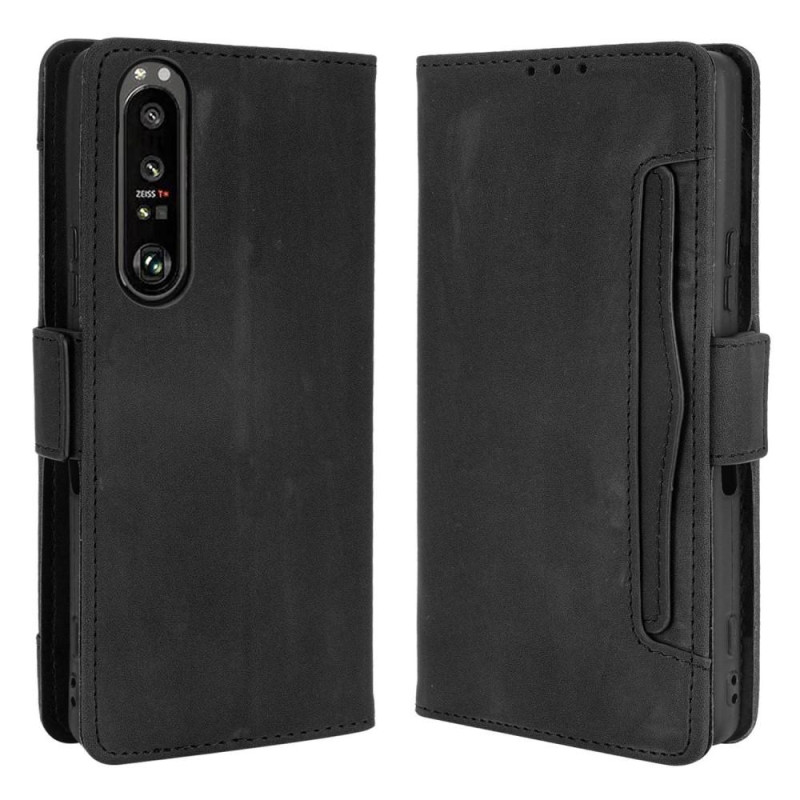 Wallet Stand Flip - telefonetui til Sony Xperia 1 III - Sort