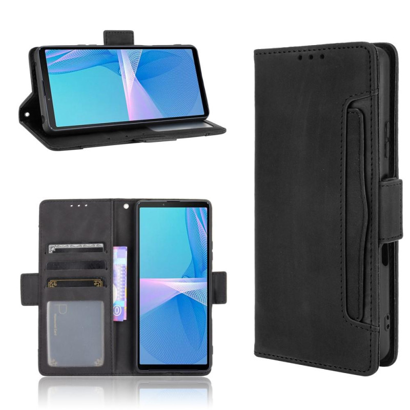 Wallet Stand Flip Phone Case for Sony Xperia 10 III - Black