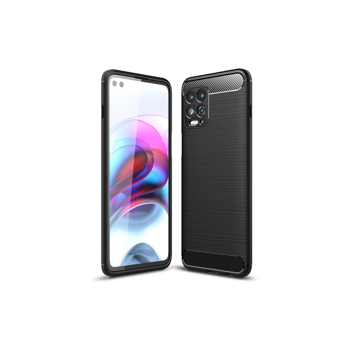 Kulfiber tekstur TPU - dæksel til Motorola Moto G100 & Moto Edge S