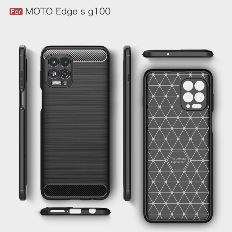 Hiilikuiturakenteinen TPU - kansi Motorola Moto G100: lle ja Moto Edge S: lle
