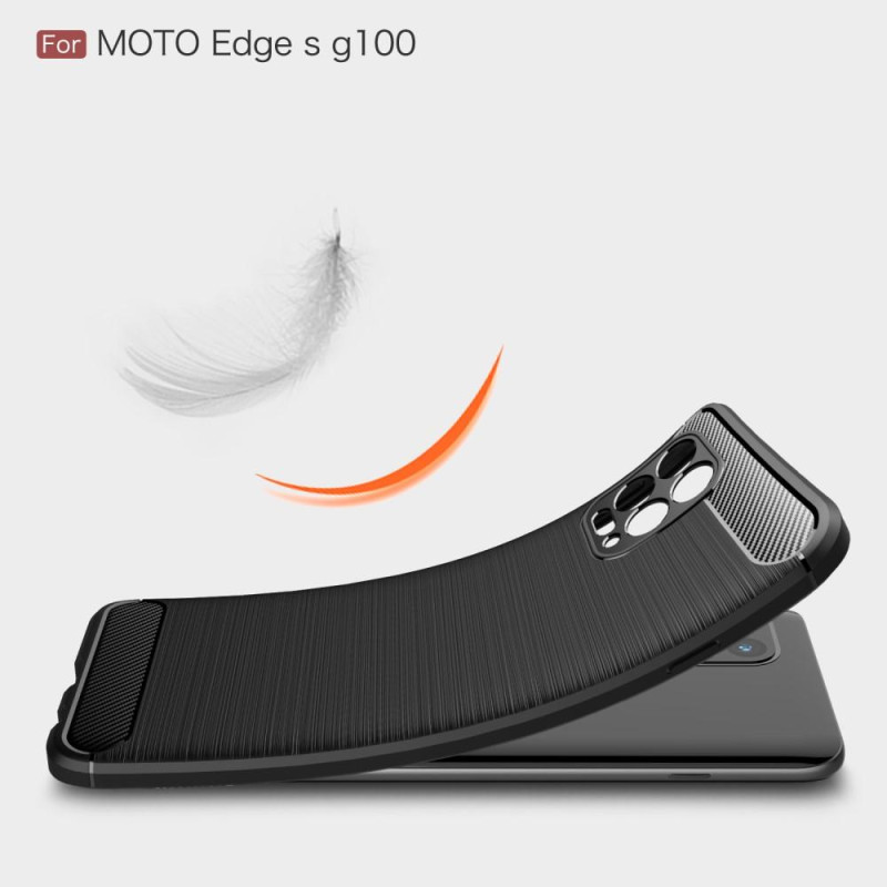 Carbon Fiber Texture TPU Cover for Motorola Moto G100 & Moto Edge S
