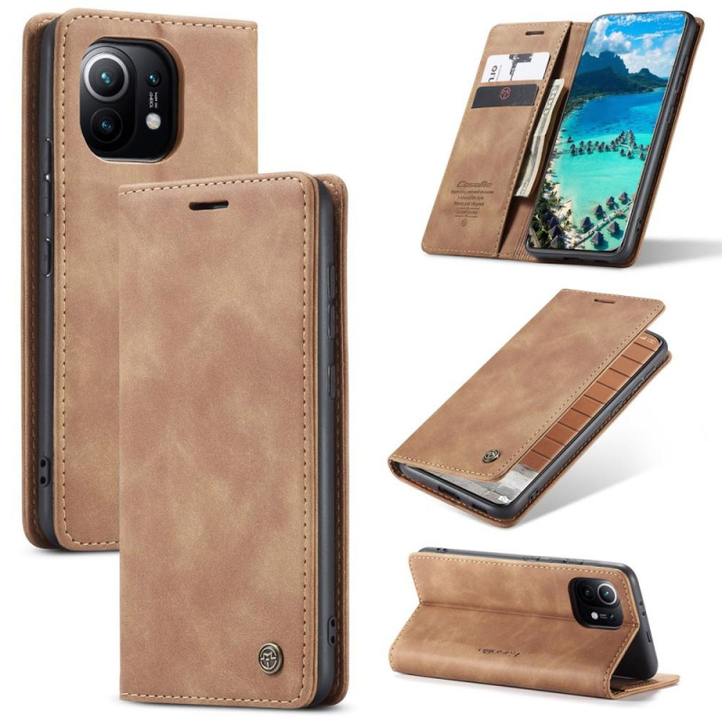 CASEME Retro Wallet Case for Xiaomi Mi 11 - Brown