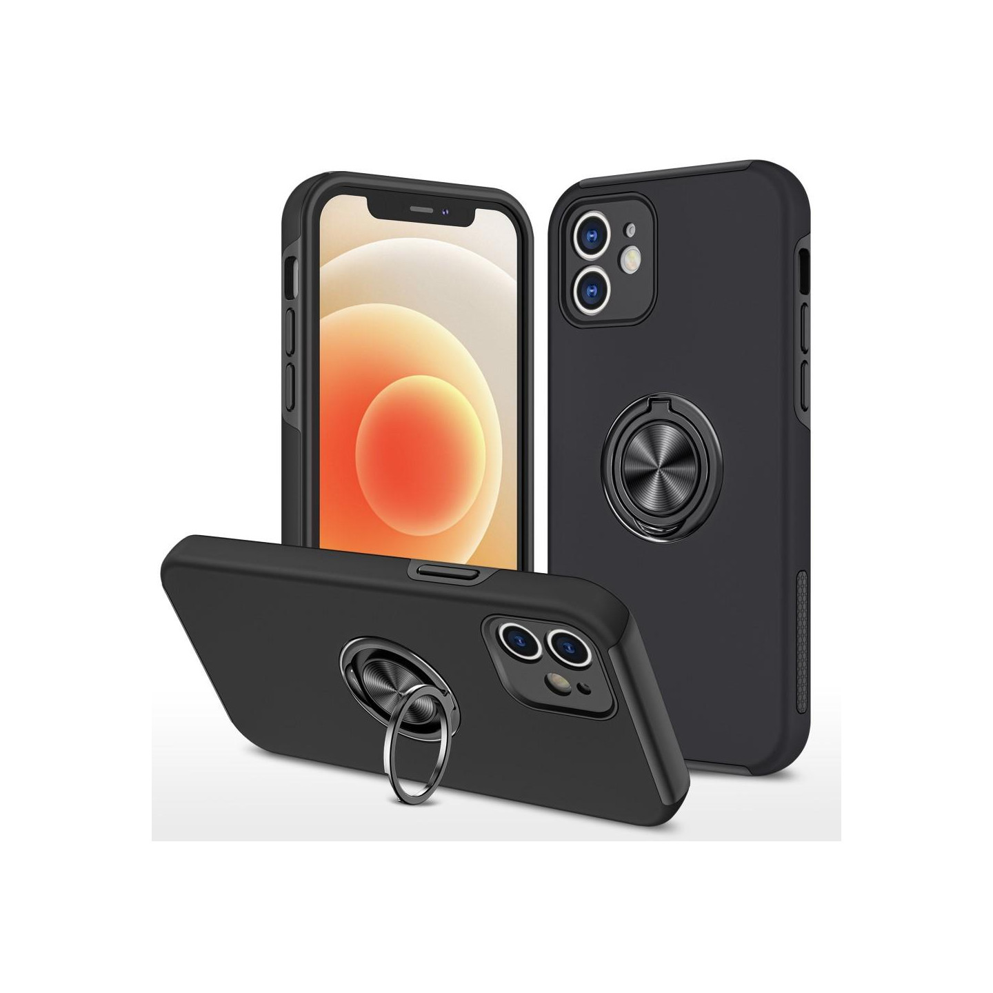 iPhone 12 sormirengasten tukijalka hybridikotelo