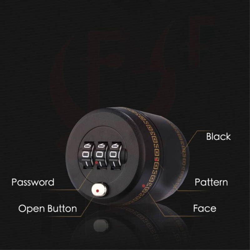 Vinflaskeprop Adgangskode Låsehætte Vinspiritus Whisky 3 - cifret lås