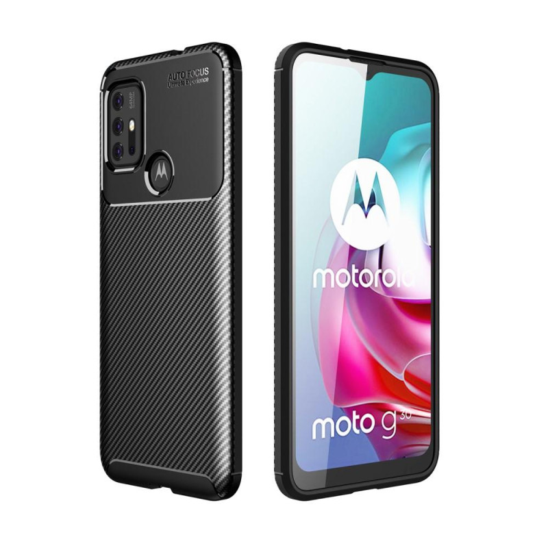 Carbon Fiber Texture TPU Kansi - Motorola Moto G30