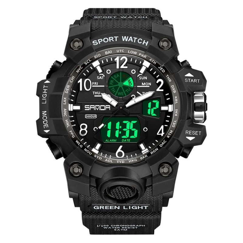 Lysende display Sportsur Vækkeur Ugentlig kalender