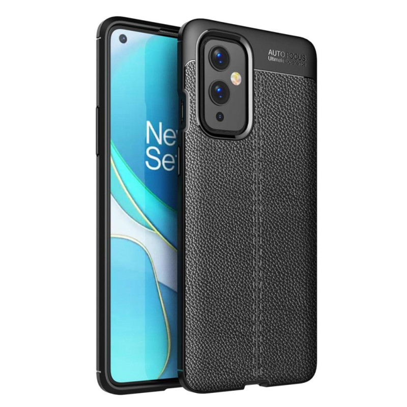 Litchi Skin Soft TPU Case for OnePlus 9 - Black