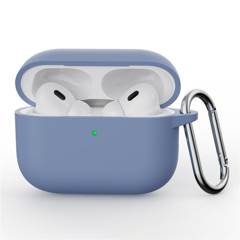 Til AirPods Pro 3 Silikone Etui Integreret Bluetooth Høretelefon Cover med Krog - Lavendel