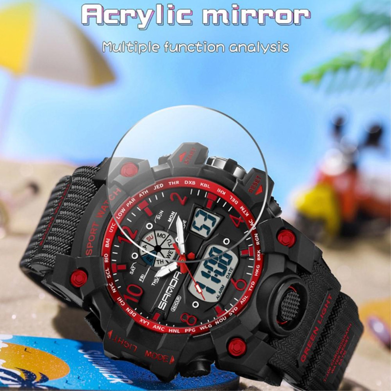 Luminous Display Sports Watch Alarm Clock Weekly Calendar