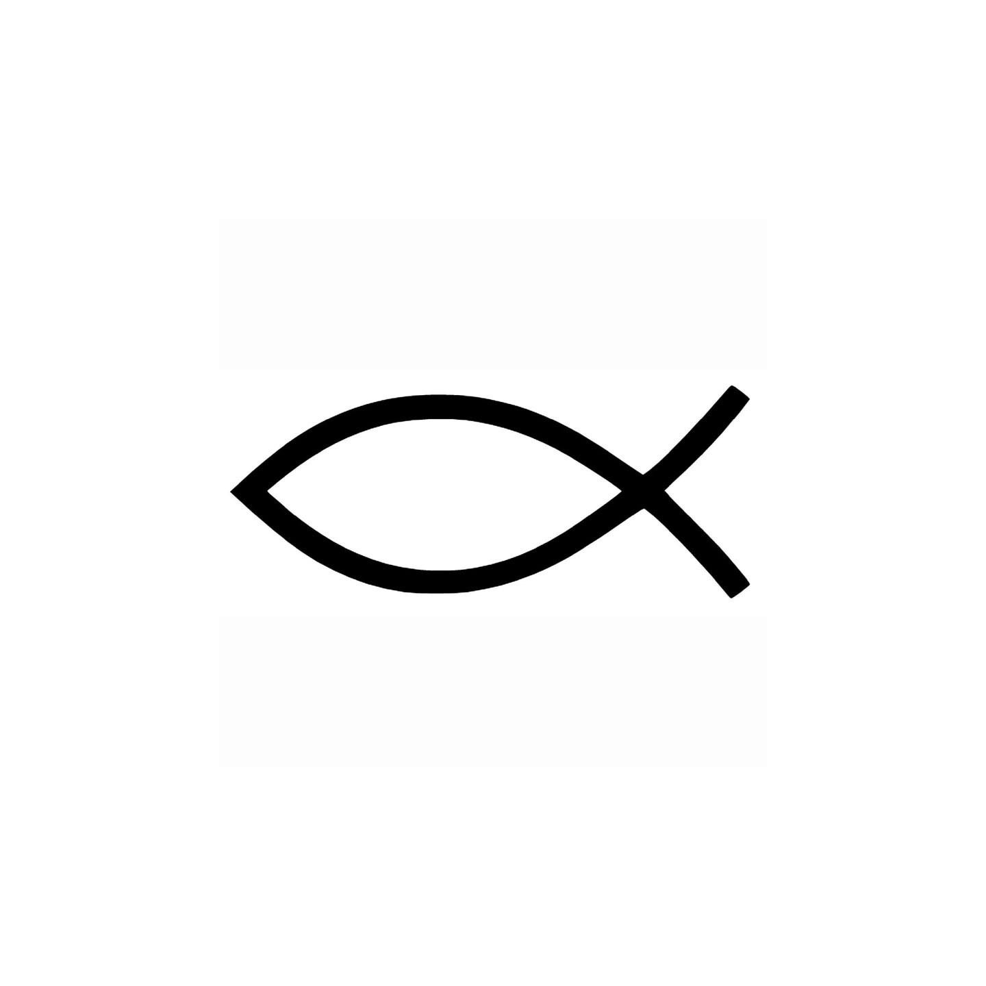 18*7CM JESUS FISH Vinyl Decal Window Glass Decoration Car Sticker Black