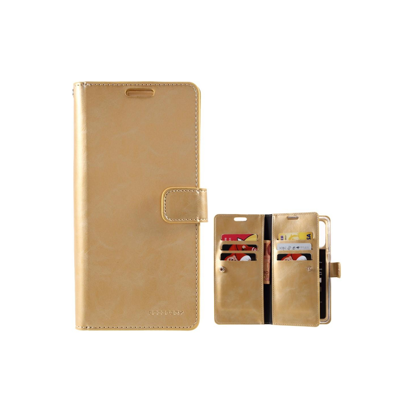 Samsung Galaxy S21+ (Plus) MERCURY GOOSPERY Mansoor Wallet Case - Gold