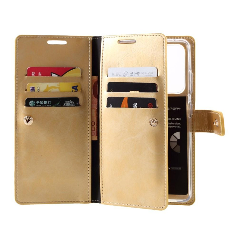 Samsung Galaxy S21 Ultra MERCURY GOOSPERY Mansoor Wallet Case - Gold