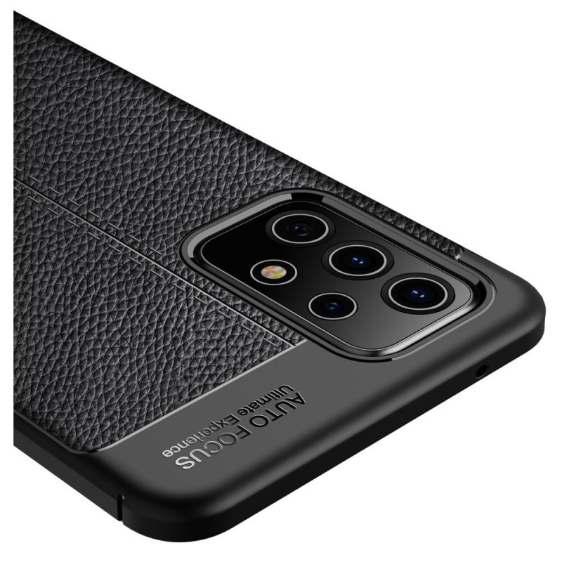 Samsung Galaxy A72 5G TPU Deksel Litchi Texture - Svart