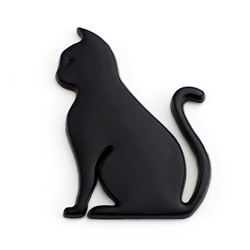 Cat Sticker Car Decal Adhesive Decoration Bumper Decor - Musta