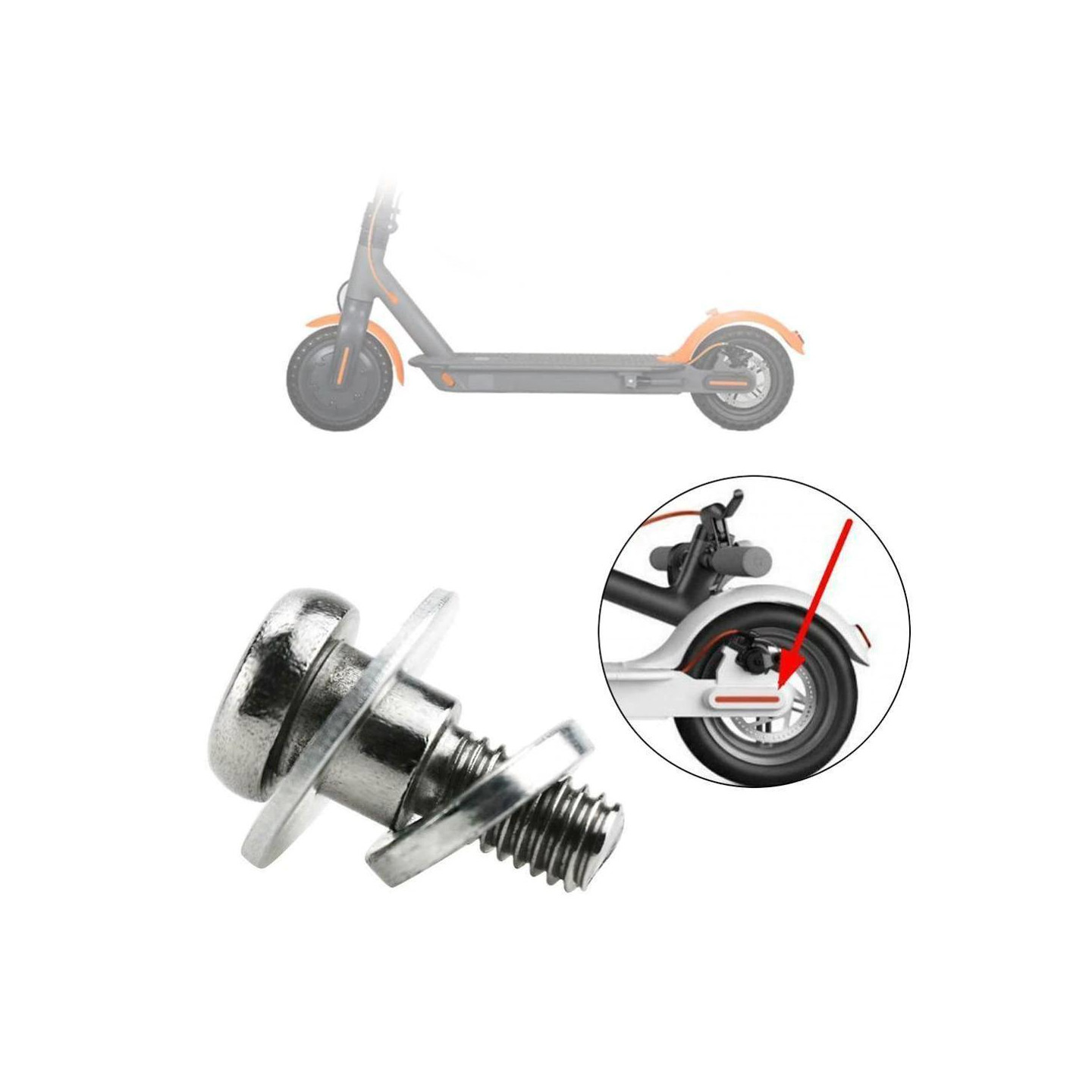 Baghjulsfastholdelsesskrue til Xiaomi Mijia M365