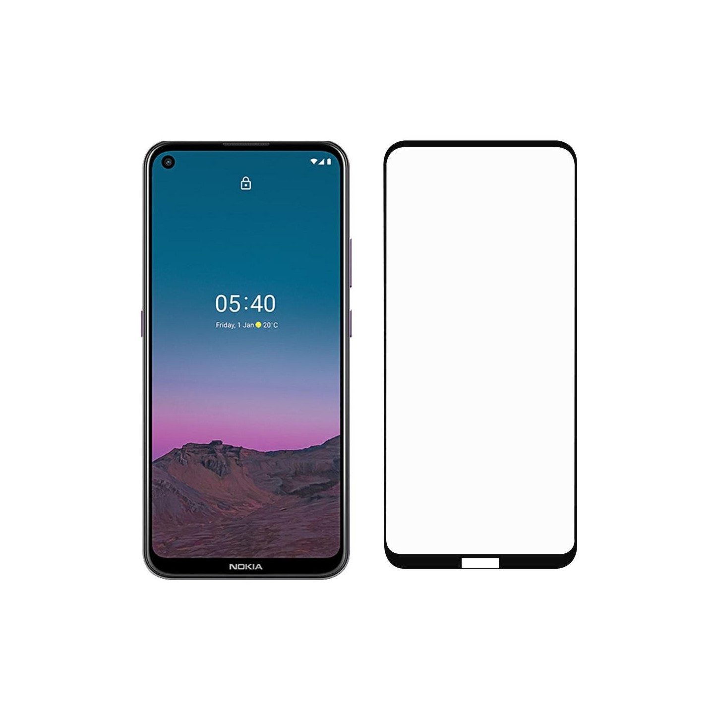 Nokia 5.4 Full Coverage Tempered Glass Screen Protective Film (Full Glue)