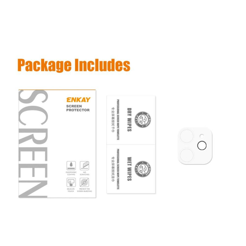 HAT PRINCE ENKAY iPhone 12 mini herdet glass kameralinse beskyttelsesfilm