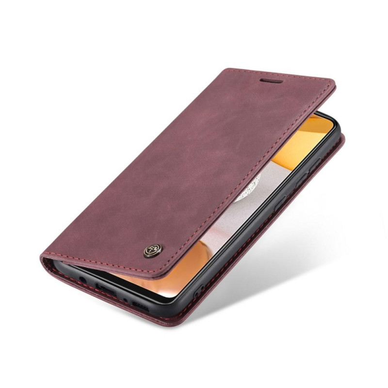 CASEME Retro Wallet Case for Samsung Galaxy S21 Ultra Wine Red