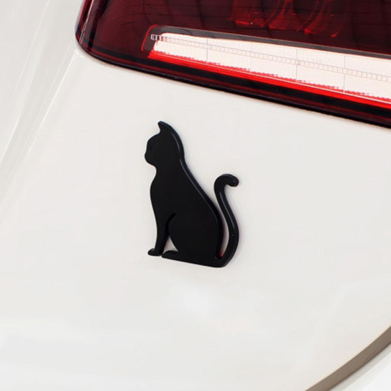 Cat Sticker Car Decal Adhesive Decoration Bumper Decor - Black