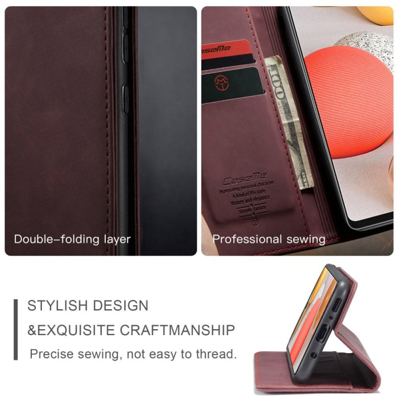 CASEME Retro Wallet Case for Samsung Galaxy S21+ (Plus) Wine Red