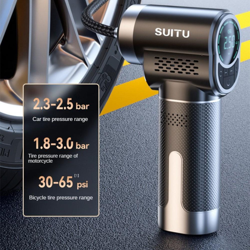 Trådløs pumpe for bildekk Multifunksjonell bærbar belysning