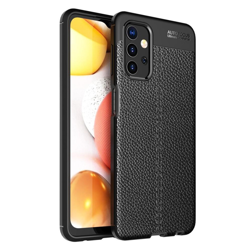 Samsung Galaxy A32 5G TPU Case Shell Litchi Texture - Svart