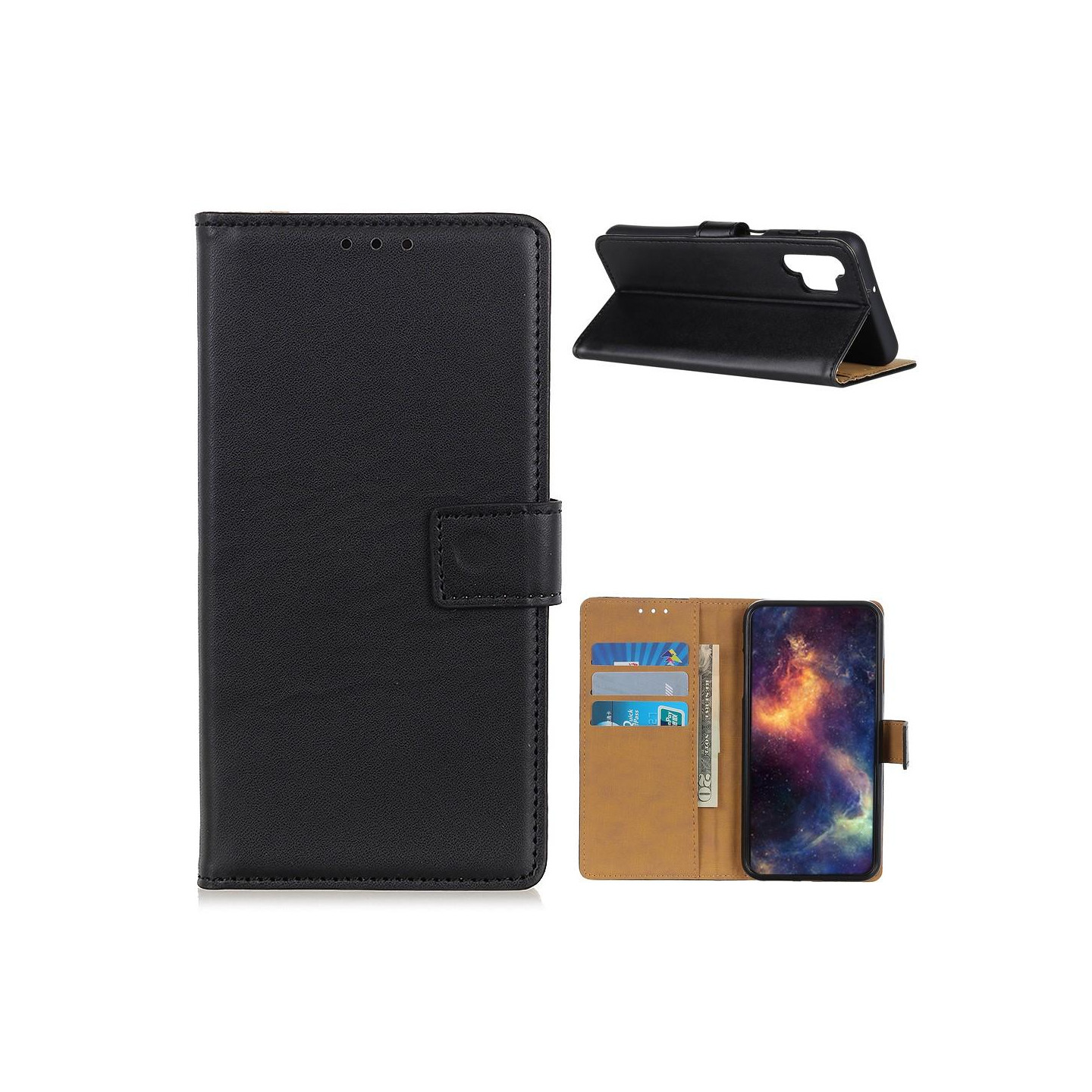 Wallet Stand Phone Case for Samsung Galaxy A32 5G - Black