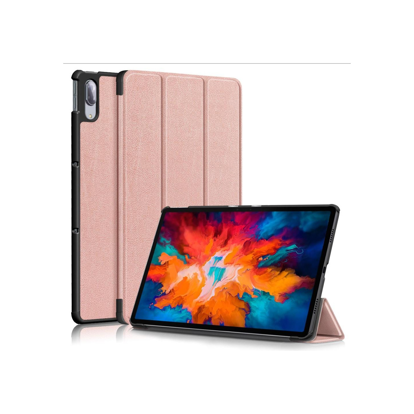 Trifoldbart cover til Lenovo Tab P11 Pro TB - J706F - Rose Guld