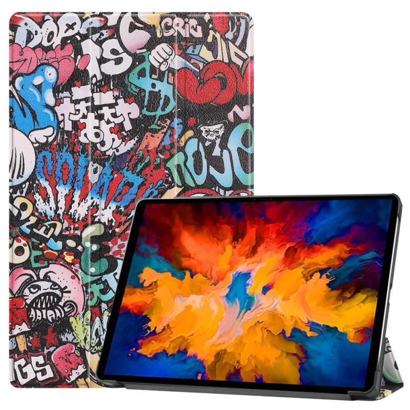Kolminkertainen jalustan kansi Lenovo Tab P11 Pro TB - J706F - Graffiti