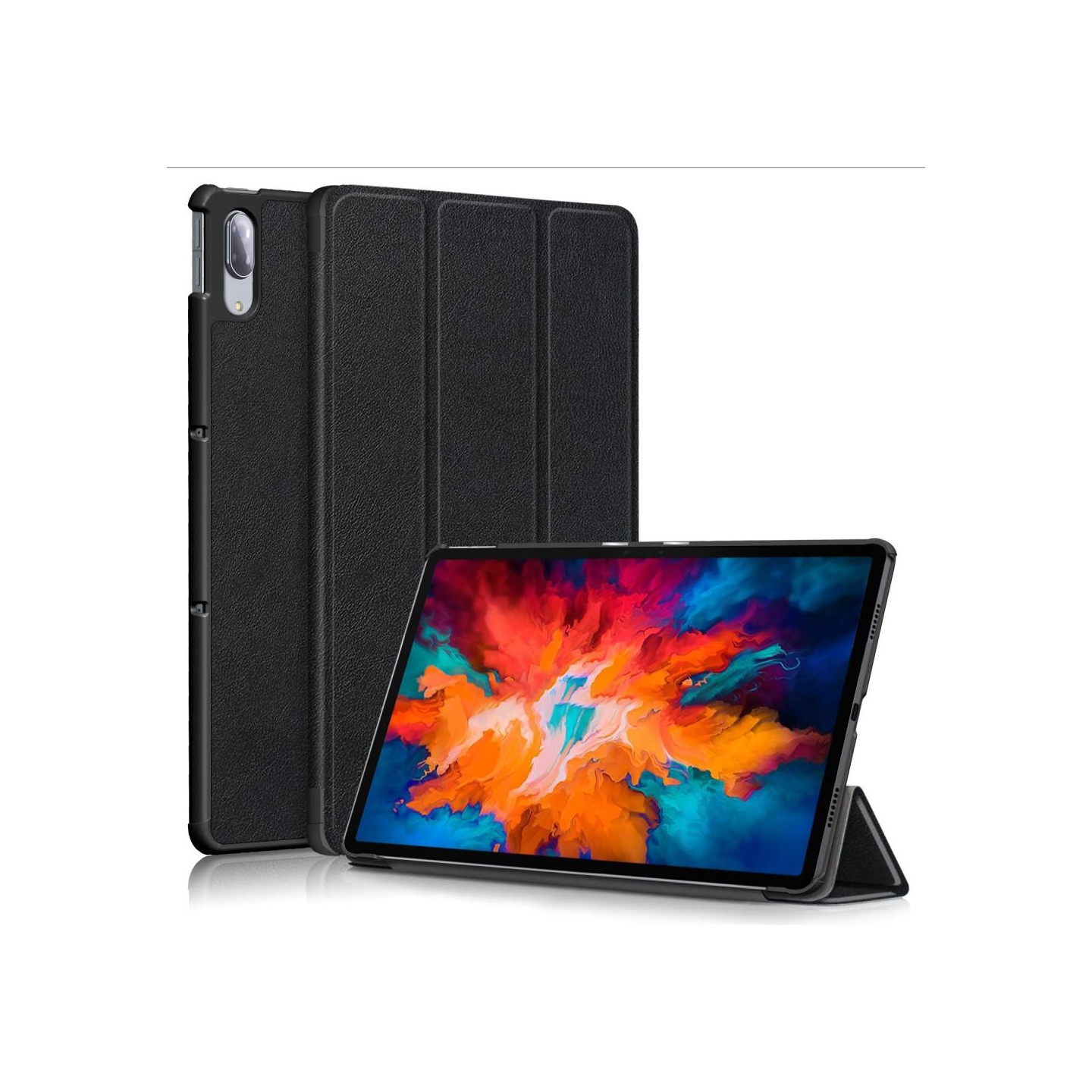 Tri - fold Veske til Lenovo Tab P11 Pro TB - J706F - Svart
