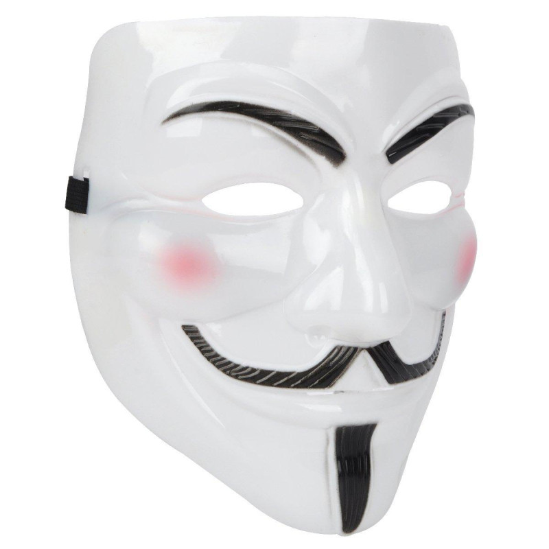 Mask Costume Party Cosplay Mask Halloween - Guy Fawkes Valkoinen - Punainen