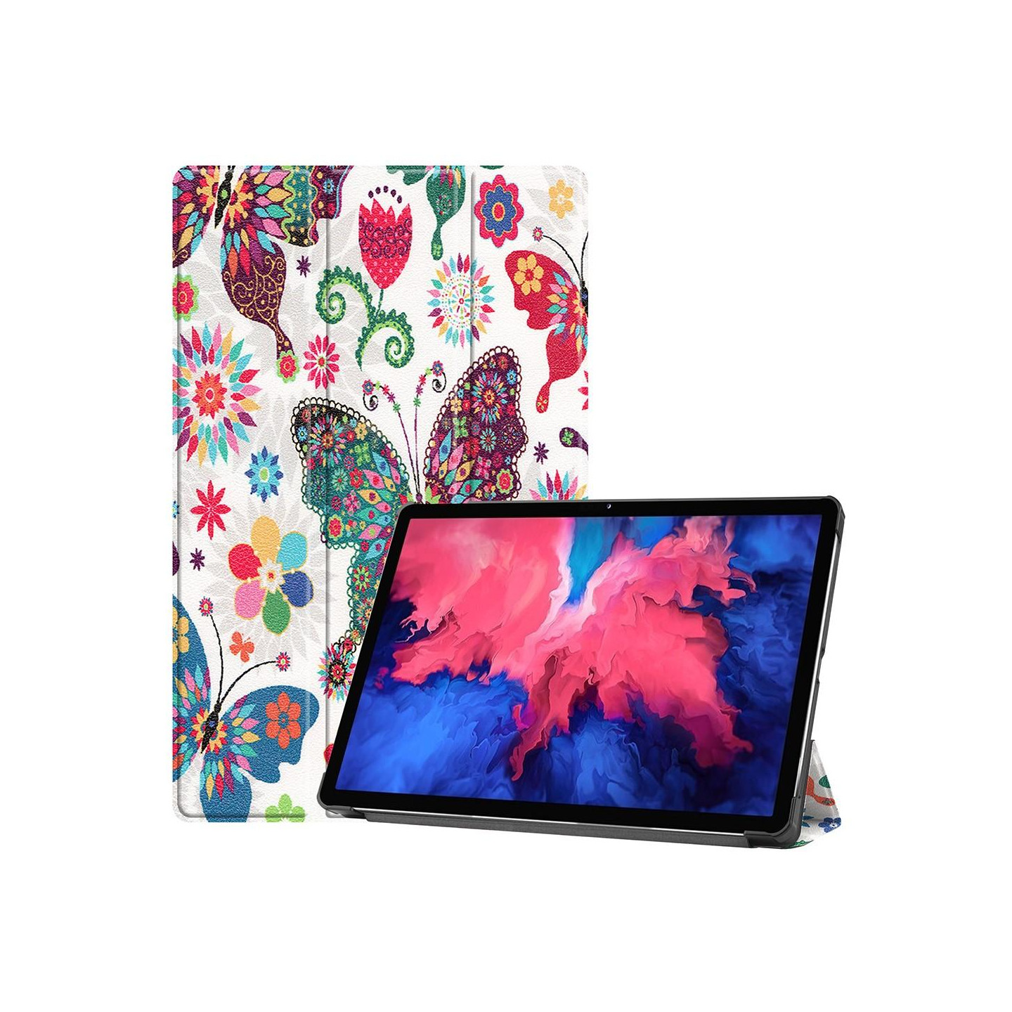 Tri - fold Stand Kansi - Lenovo Tab P11 / P11 Plus - Butterfly