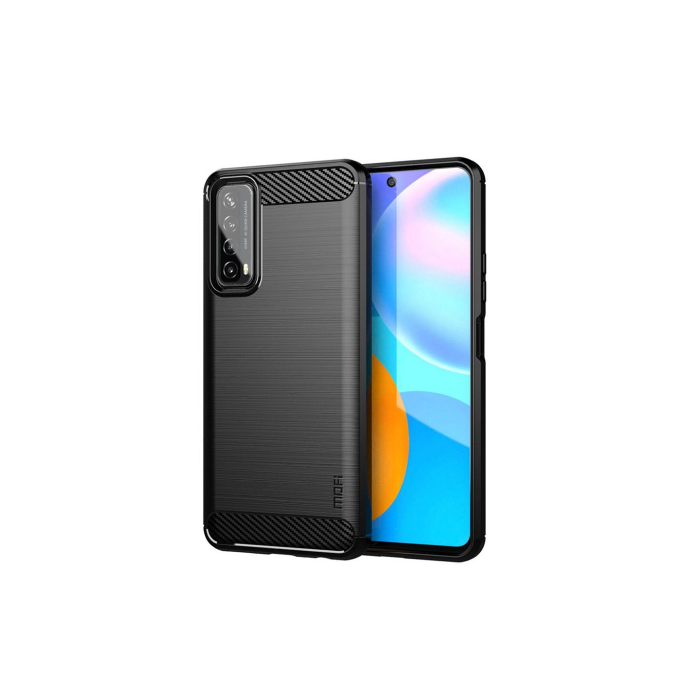 MOFI Huawei P smart 2021 Karbonfibercover - Sort