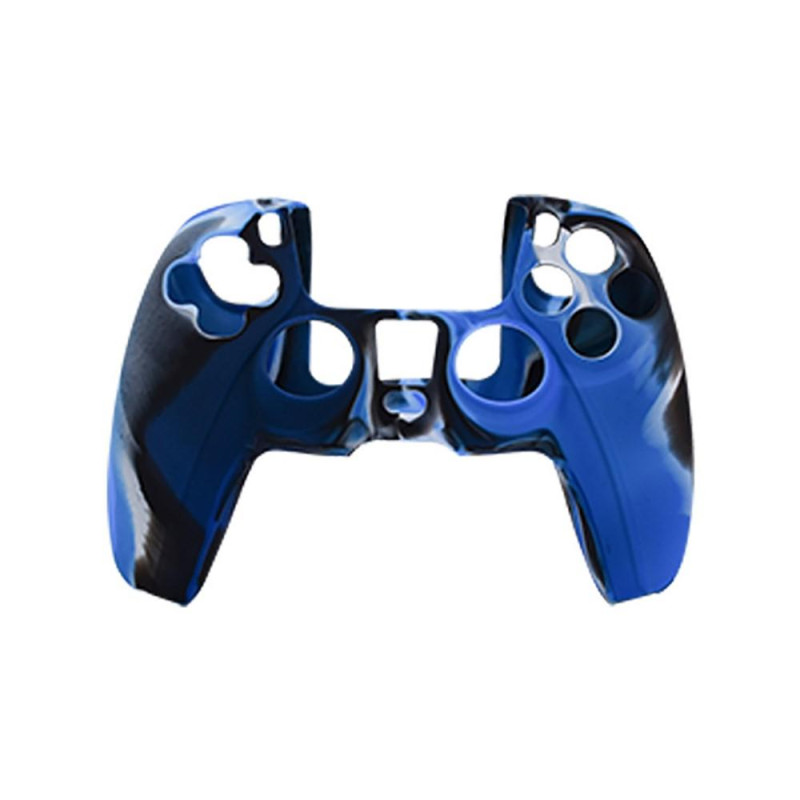 Silicone Skin Grip For Playstation 5 PS5 Controller - Camouflage Blue / Black