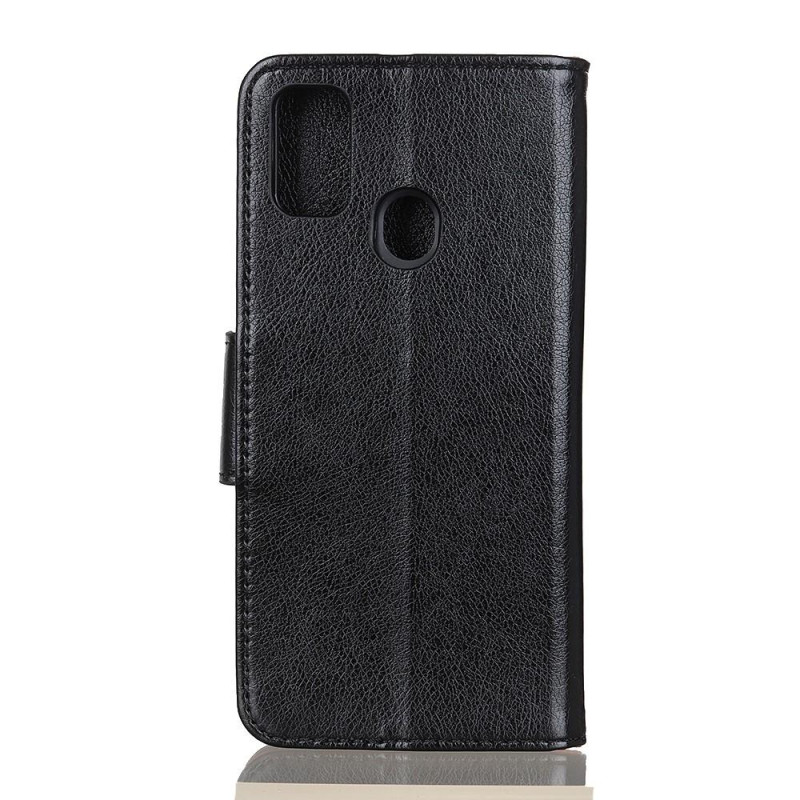 Nappa Texture Split Wallet Stand Kansi - OnePlus Nord N100 - Musta