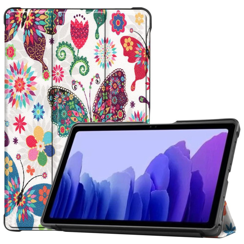 Kolminkertainen telinekotelo Samsung Galaxy Tab A7 10.4" - Butterfly
