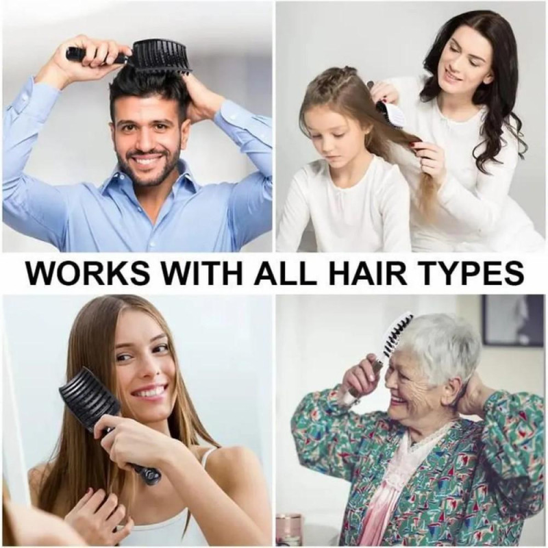 Hårbørste Hovedbundsmassagekamme Hårstyling Vådt tørt krøllet hår