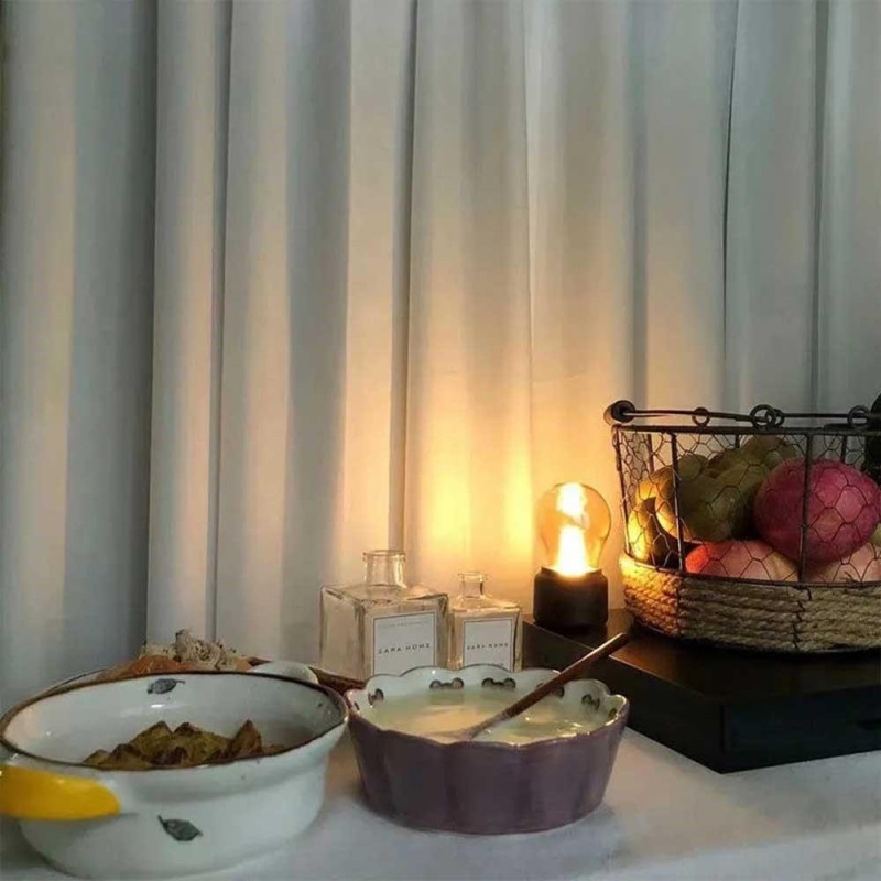 Retro lyspære for nattbord LED - lampe oppladbar