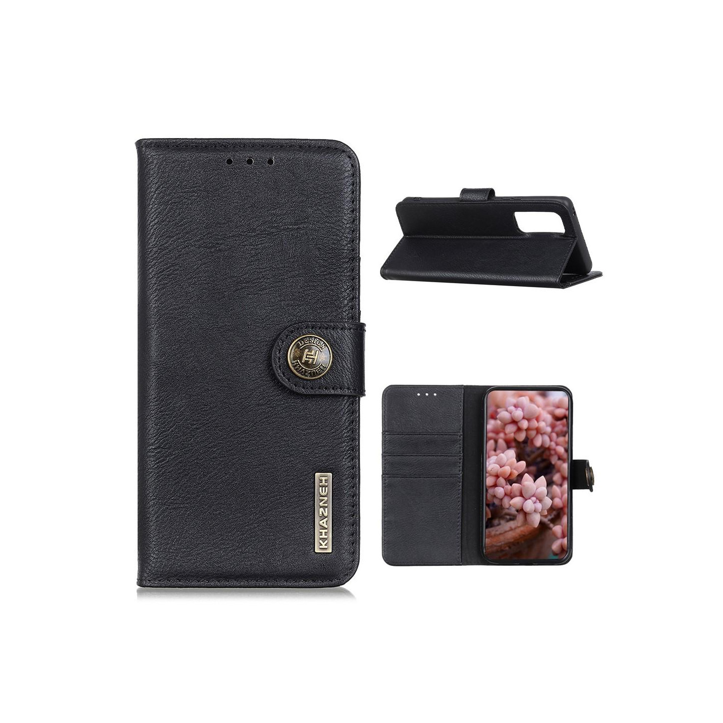 KHAZNEH Wallet Stand Suojakuori - Xiaomi Mi 10T / Mi 10T Pro - Musta