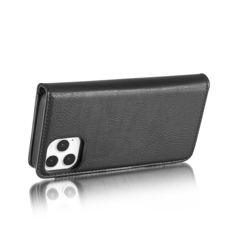 DG.MING For iPhone 12 Pro Max Stylish Wallet Case - Black